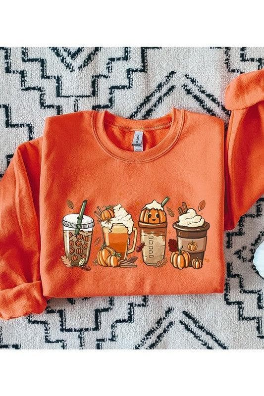 PUMPKIN SPICE Unisex Fleece Graphic Sweatshirt - SwagglyLife Home & Fashion