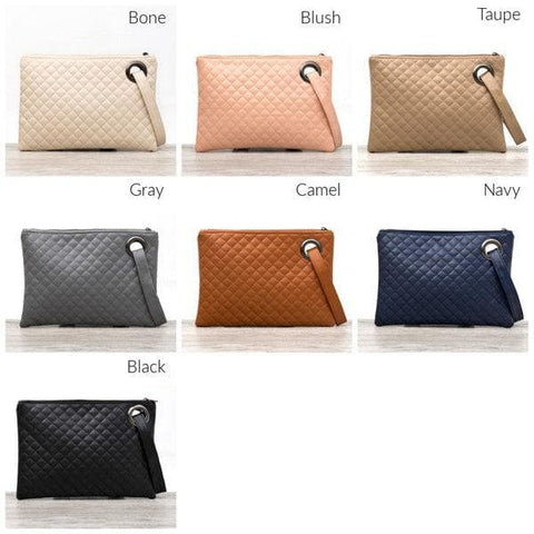 Quilted Wristlet Clutch - SwagglyLife Home & Fashion