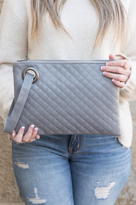 Quilted Wristlet Clutch - SwagglyLife Home & Fashion