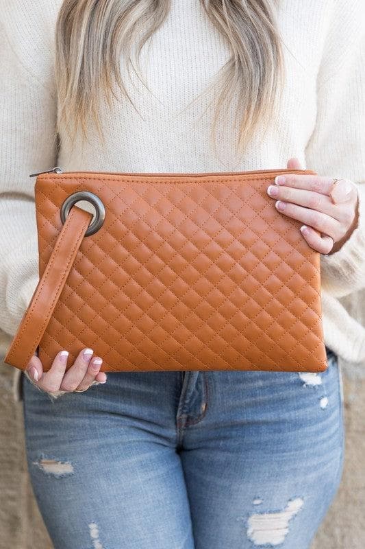 Quilted Wristlet Clutch - SwagglyLife Home & Fashion