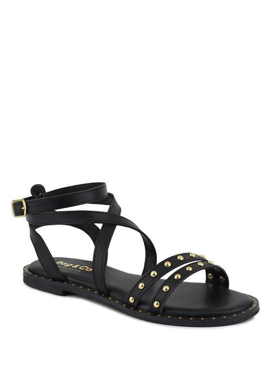 CORRIANE Studs Embellishment Strappy Sandals - SwagglyLife Home & Fashion