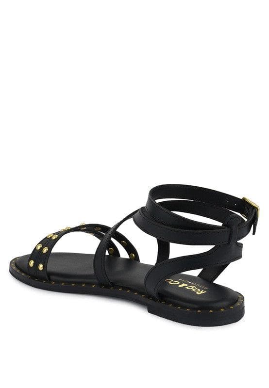 CORRIANE Studs Embellishment Strappy Sandals - SwagglyLife Home & Fashion