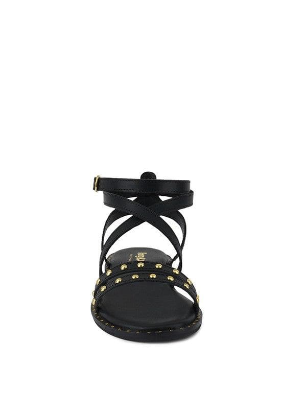 CORRIANE Studs Embellishment Strappy Sandals - SwagglyLife Home & Fashion