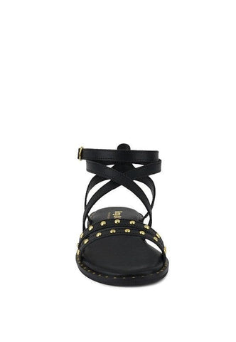 CORRIANE Studs Embellishment Strappy Sandals - SwagglyLife Home & Fashion