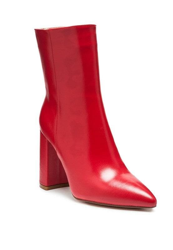 RAG & CO. MARGEN Ankle-High Pointed Toe Block Heeled Boot, 2 Colors - SwagglyLife Home & Fashion