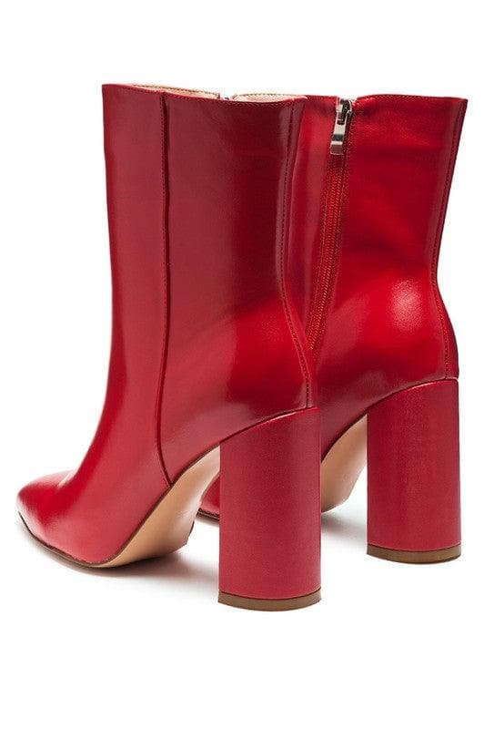 RAG & CO. MARGEN Ankle-High Pointed Toe Block Heeled Boot, 2 Colors - SwagglyLife Home & Fashion