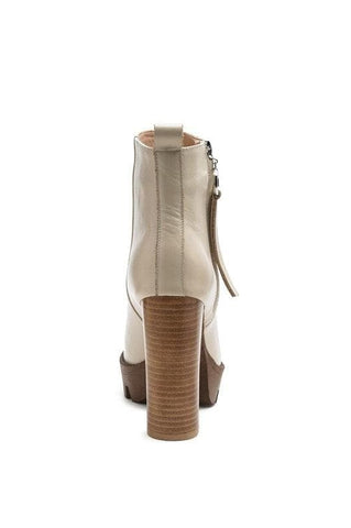 Rag & Co. MISTRESS High Block Heeled Chunky Leather Boot, 2 Colors - SwagglyLife Home & Fashion