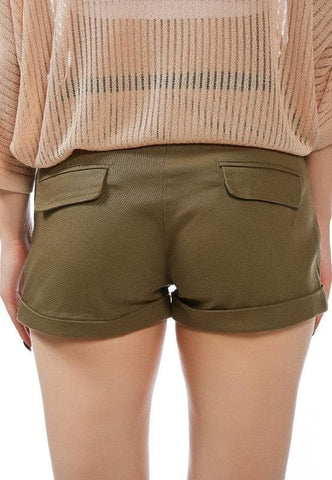 RAG CO Pleated Flap Pocket Shorts - SwagglyLife Home & Fashion