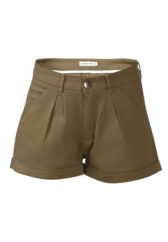 RAG CO Pleated Flap Pocket Shorts - SwagglyLife Home & Fashion