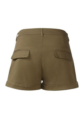 RAG CO Pleated Flap Pocket Shorts - SwagglyLife Home & Fashion