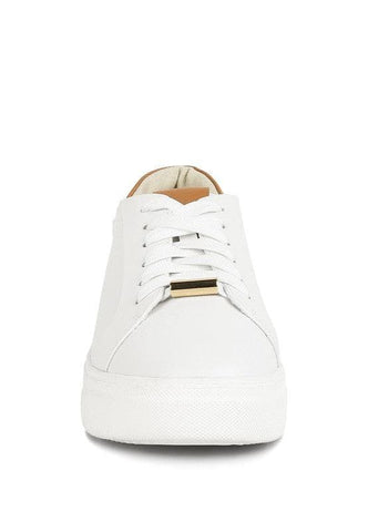 Rag Co Schick Lace Up Leather Sneakers - SwagglyLife Home & Fashion