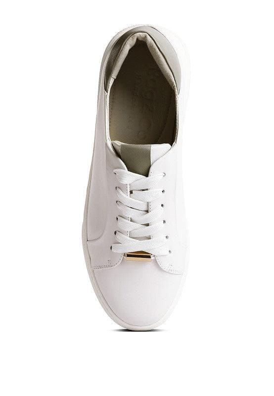 Rag Co Schick Lace Up Leather Sneakers - SwagglyLife Home & Fashion