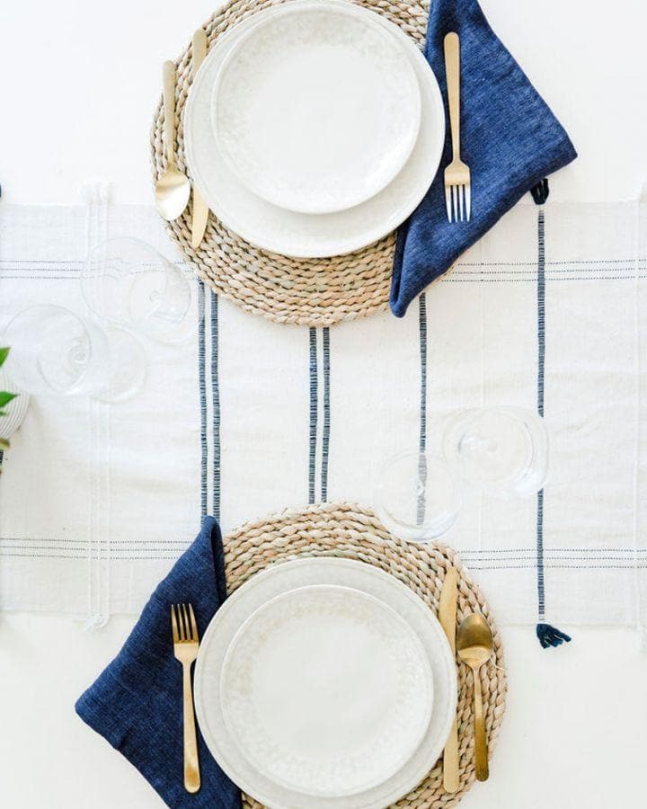 Ribbons Cotton Table Runner - SwagglyLife Home & Fashion