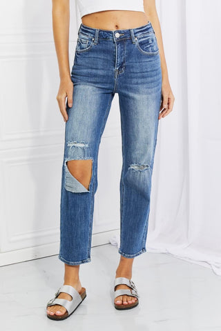 RISEN Full Size Emily High Rise Relaxed Jeans - SwagglyLife Home & Fashion