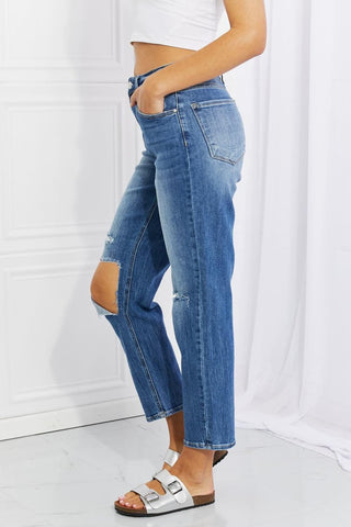 RISEN Full Size Emily High Rise Relaxed Jeans - SwagglyLife Home & Fashion