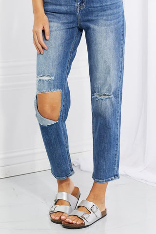 RISEN Full Size Emily High Rise Relaxed Jeans - SwagglyLife Home & Fashion