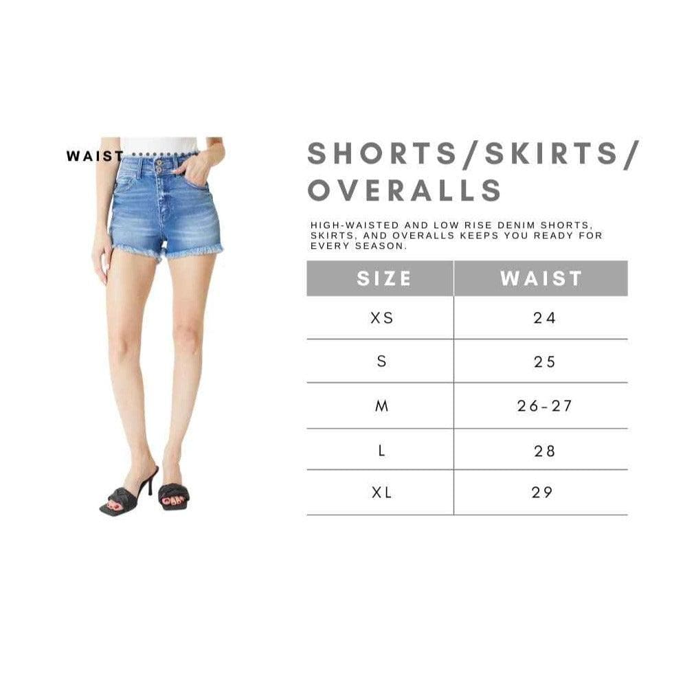 RISEN Full Size High Rise Raw Hem Denim Shorts - SwagglyLife Home & Fashion