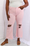 RISEN Miley Full Size Distressed Ankle Flare Jeans - SwagglyLife Home & Fashion