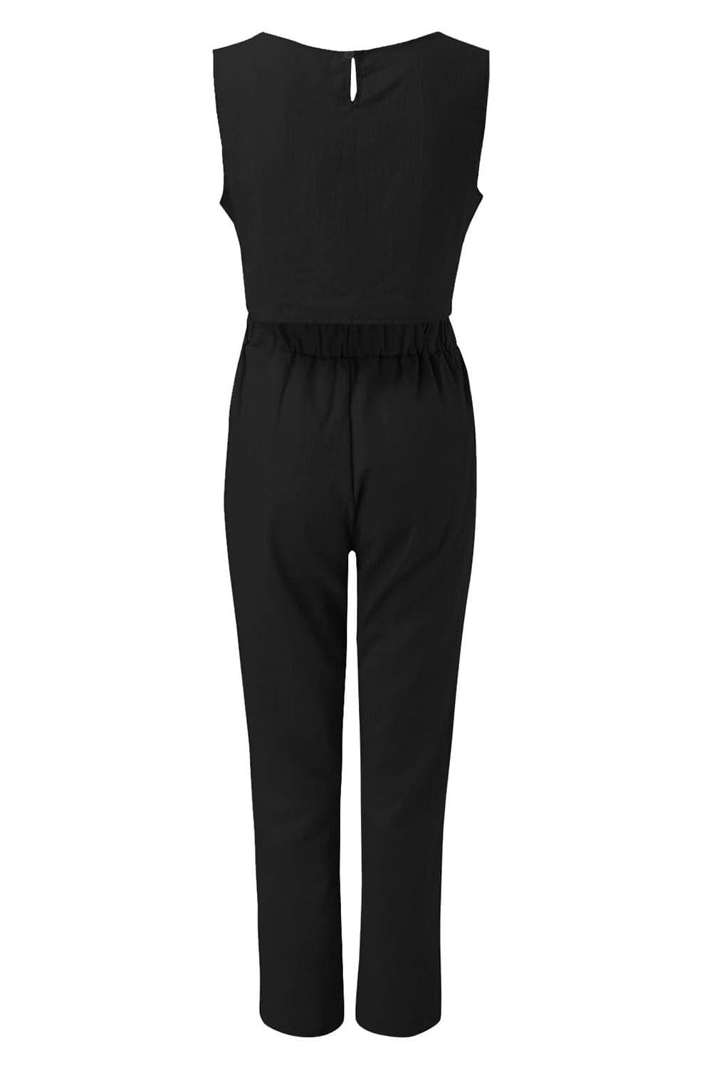 Round Neck Top and Pants Set - SwagglyLife Home & Fashion