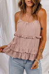 Ruffled Scoop Neck Sleeveless Cami - SwagglyLife Home & Fashion