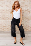 Ryan High Rise Button Fly Wide Leg Crop Jeans - SwagglyLife Home & Fashion