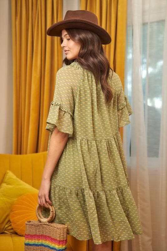 Sandra Floral Print V-Neck Mini Dress - SwagglyLife Home & Fashion