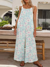Sandra Printed Wide Leg Jumpsuit with Pockets - SwagglyLife Home & Fashion