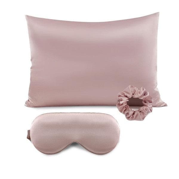 Satin Pillowcase Sleep Mask Scrunchie Gift Set - SwagglyLife Home & Fashion