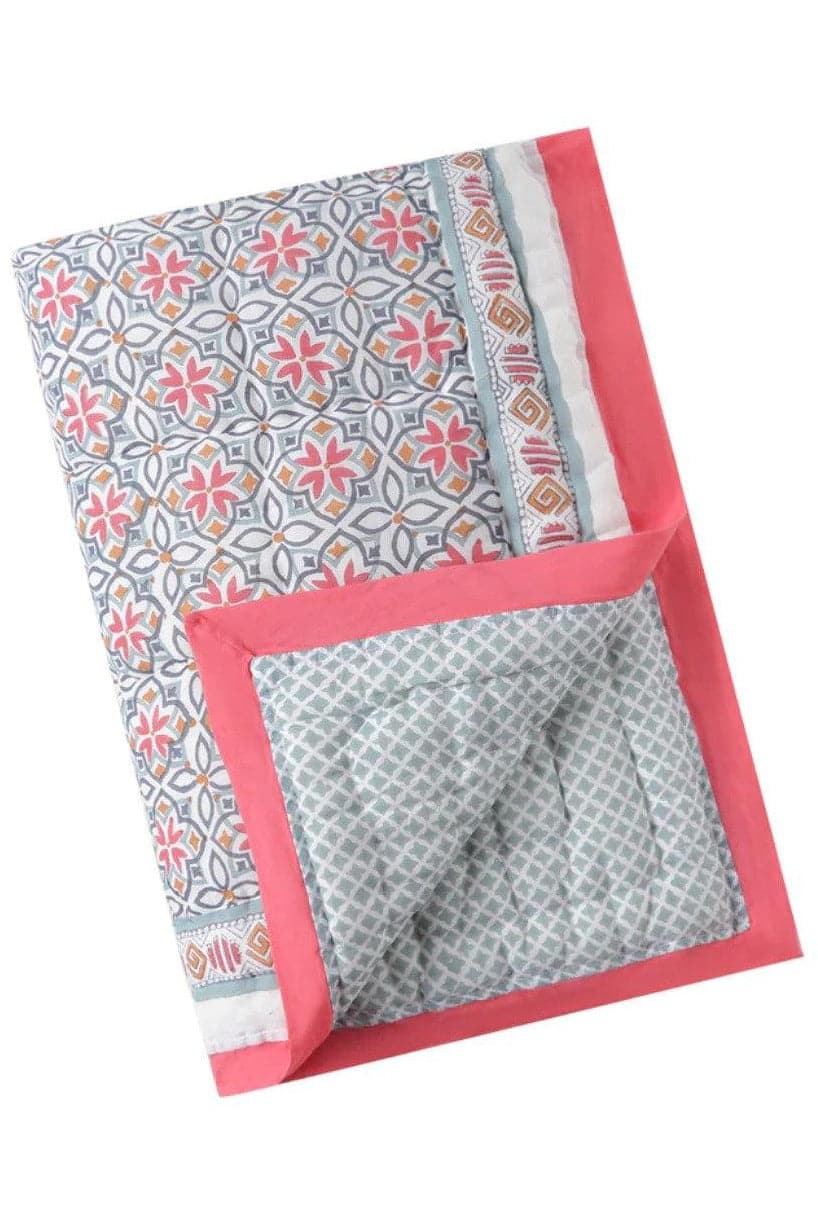 Seminyak Pink Cotton Quilt - SwagglyLife Home & Fashion
