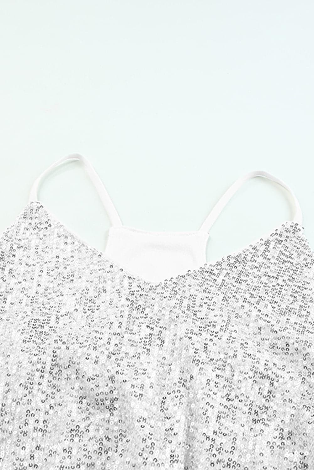 Sequin V-Neck Cami Top - SwagglyLife Home & Fashion