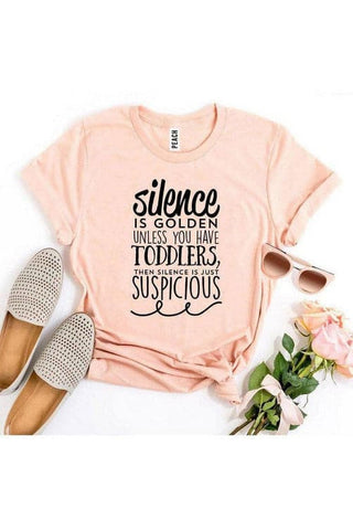 Silence Is Golden T-shirt - SwagglyLife Home & Fashion