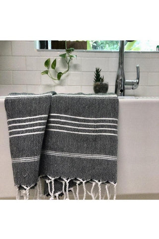 SLATE + SALT Classic Turkish Hand Towel - SwagglyLife Home & Fashion