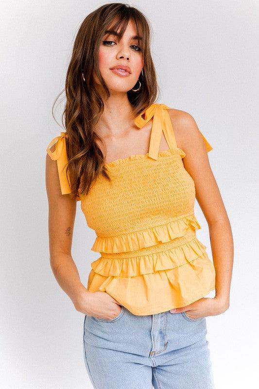 Sleeveless Smocked Top - SwagglyLife Home & Fashion