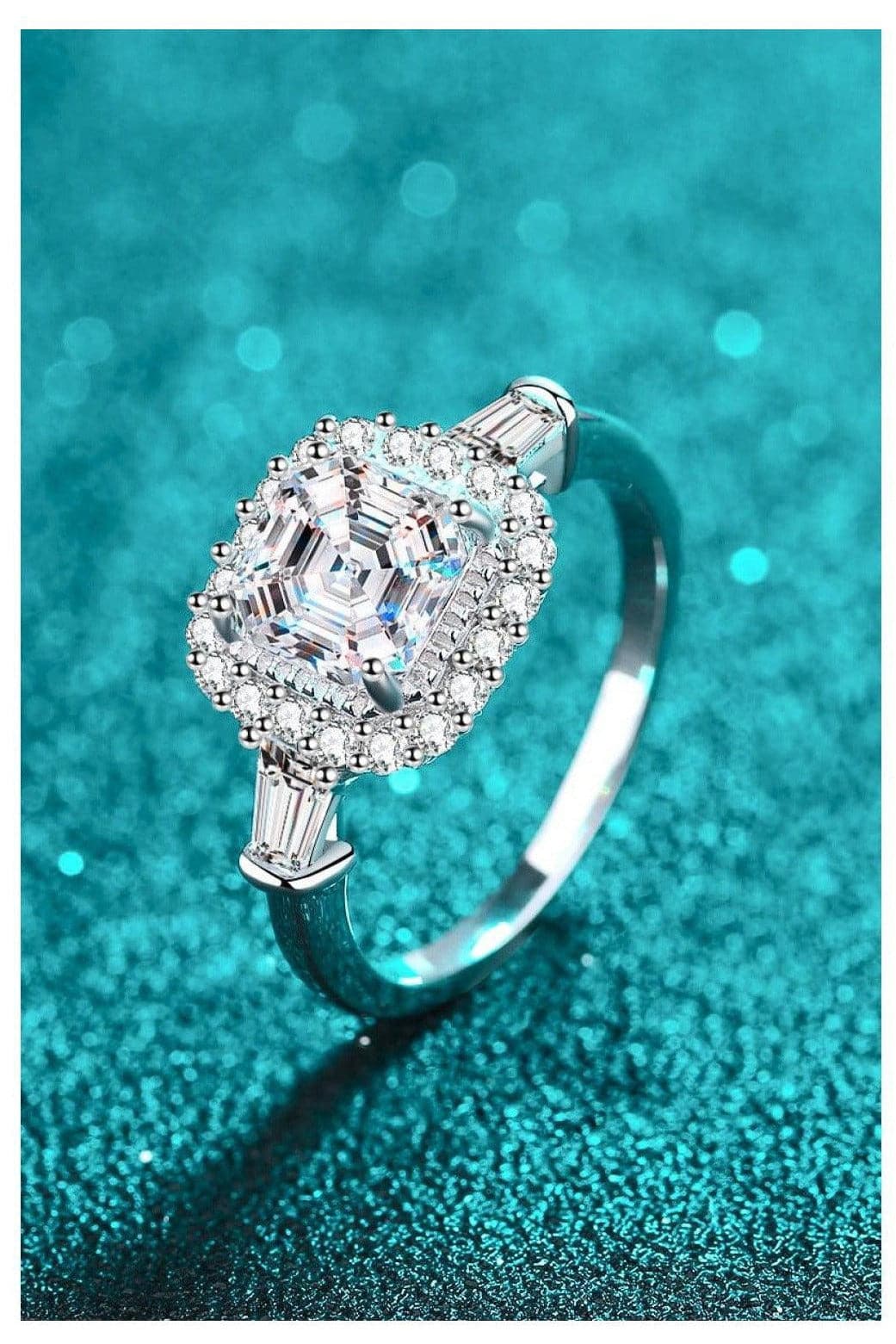 So Much Shine 2 Carat Moissanite Sterling Silver Ring - SwagglyLife Home & Fashion