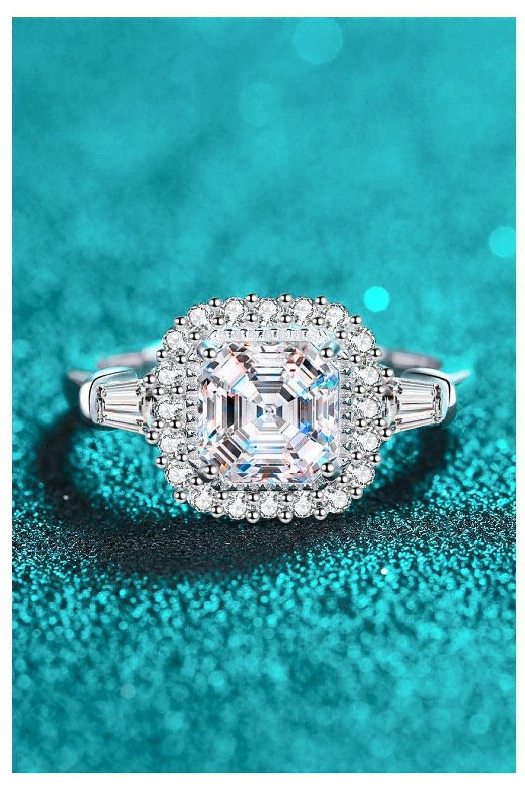 So Much Shine 2 Carat Moissanite Sterling Silver Ring - SwagglyLife Home & Fashion