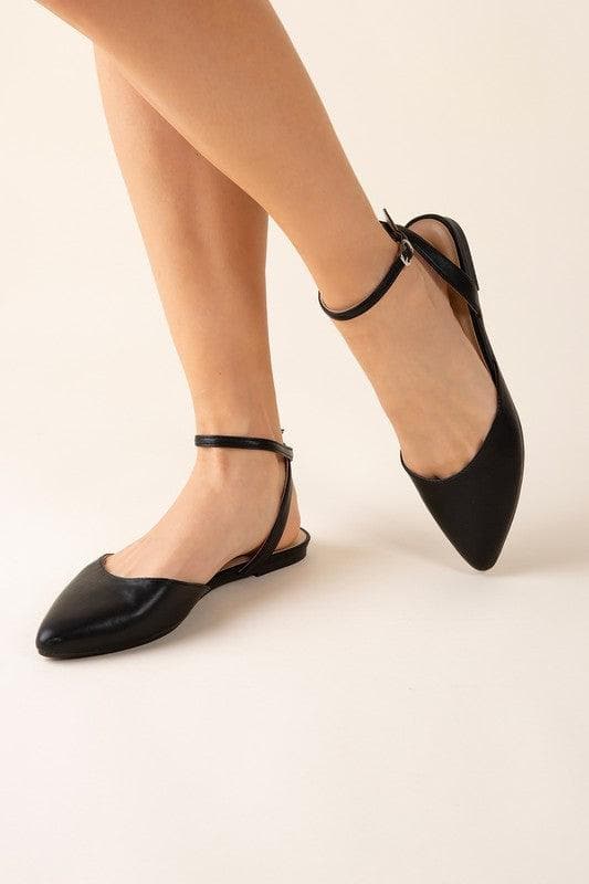 SODA Linden-S Ankle Strap Flats - SwagglyLife Home & Fashion