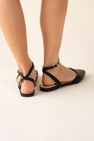 SODA Linden-S Ankle Strap Flats - SwagglyLife Home & Fashion