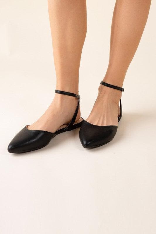 SODA Linden-S Ankle Strap Flats - SwagglyLife Home & Fashion