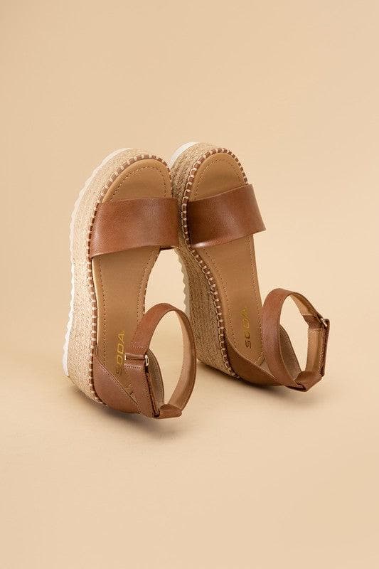 Soda Tuckin Espadrille Platform Sandals - SwagglyLife Home & Fashion