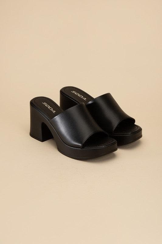 SODA Typo Slide Mule - SwagglyLife Home & Fashion