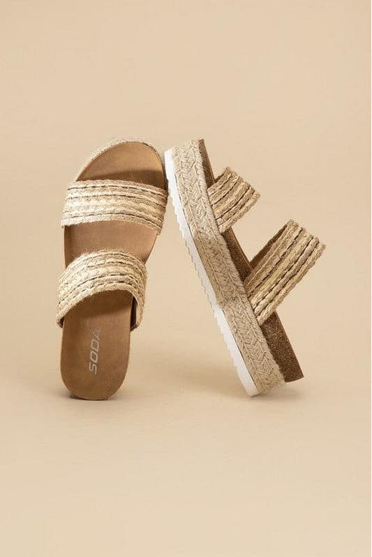 SODA West Espadrille Slides - SwagglyLife Home & Fashion