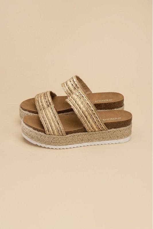 SODA West Espadrille Slides - SwagglyLife Home & Fashion