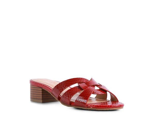 SONNET Low Heel Slide Sandals - SwagglyLife Home & Fashion