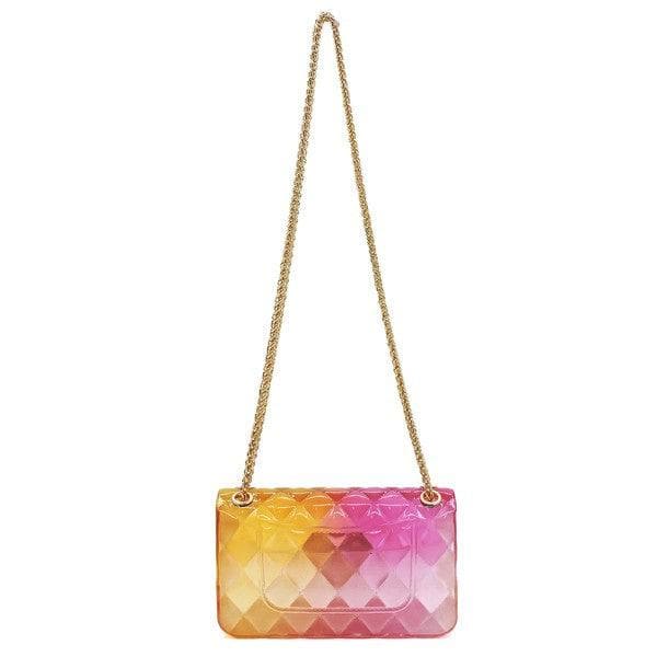 Sophie Quilt Embossed Multi Color Jelly Shoulder Bag - SwagglyLife Home & Fashion