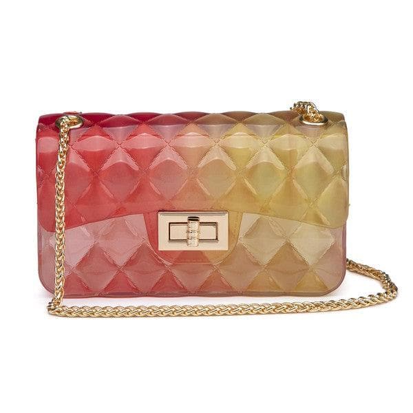 Sophie Quilt Embossed Multi Color Jelly Shoulder Bag - SwagglyLife Home & Fashion