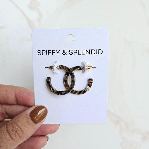 Spiffy & Splendid Cam Mini - Brown Shimmer Hoops - SwagglyLife Home & Fashion