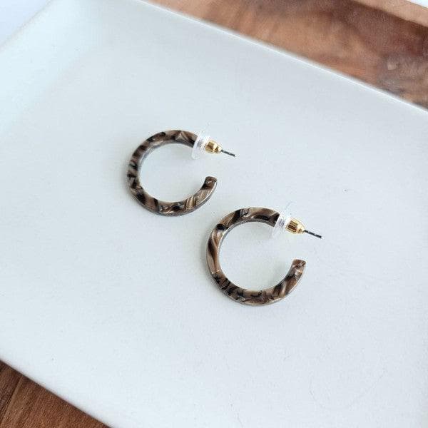 Spiffy & Splendid Cam Mini - Brown Shimmer Hoops - SwagglyLife Home & Fashion