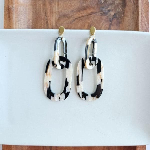 Spiffy & Splendid Chrissy - Onyx and Pearl earrings - SwagglyLife Home & Fashion