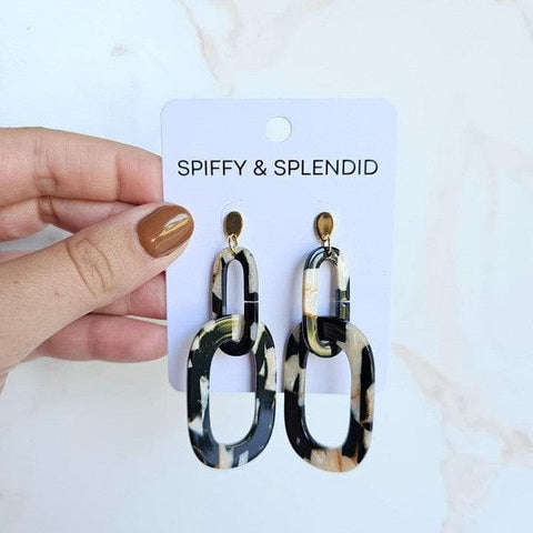 Spiffy & Splendid Chrissy - Onyx and Pearl earrings - SwagglyLife Home & Fashion