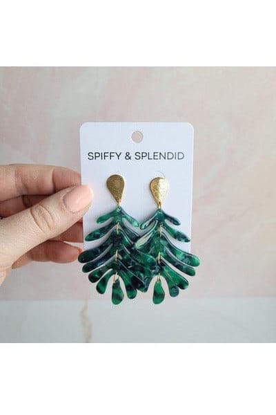 Spiffy & Splendid Palm Earrings - Green - SwagglyLife Home & Fashion
